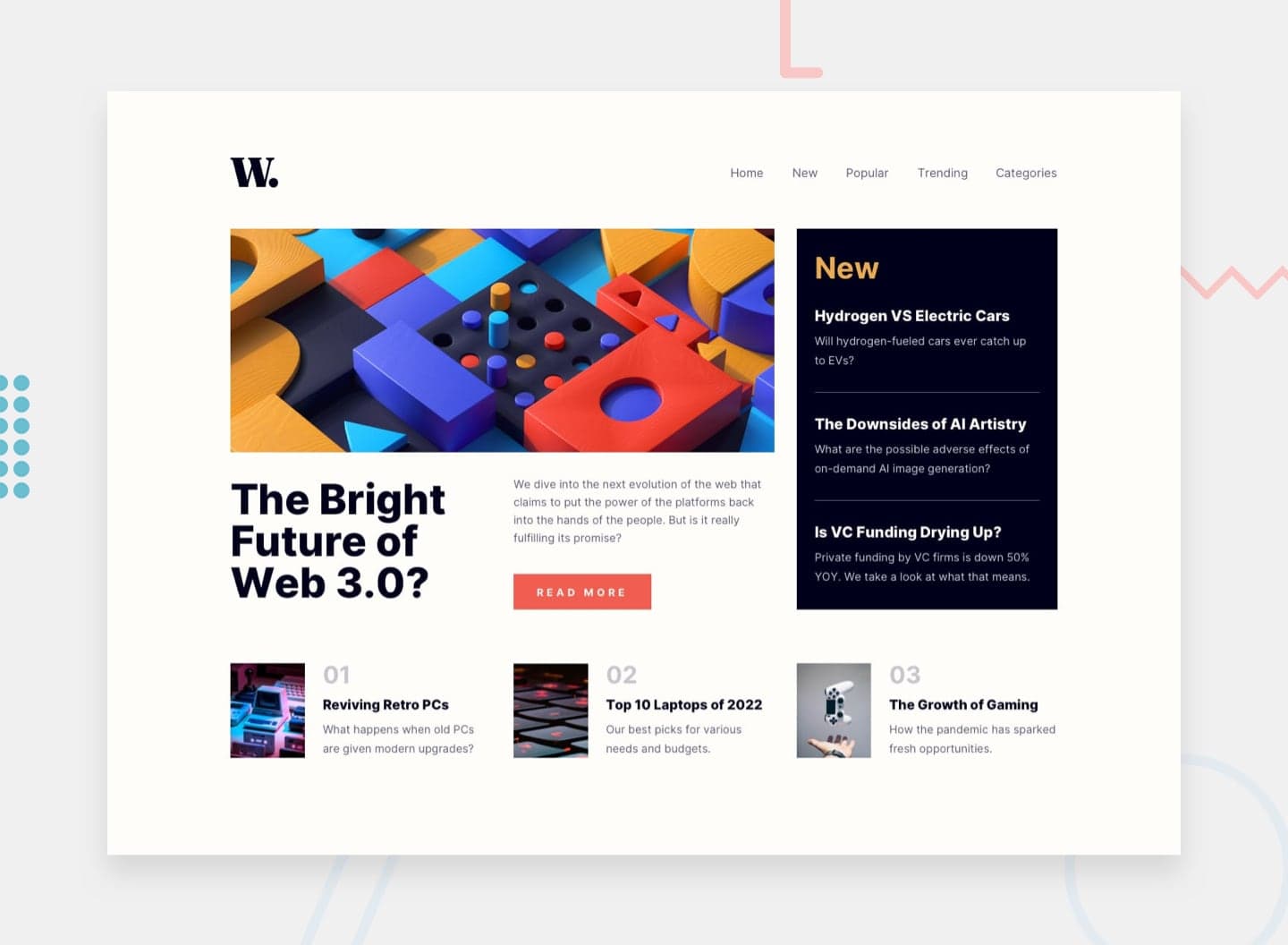 A Responsive News Page